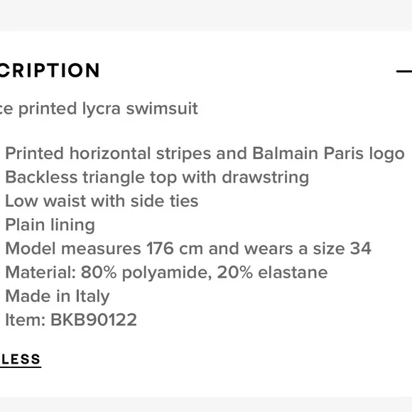 BALMAIN***Black + White Logo Striped String Bikini Set**XS, Sm., Large***$570 - Picture 13 of 13